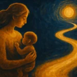 Ilustração simbólica: maternidade e profissão